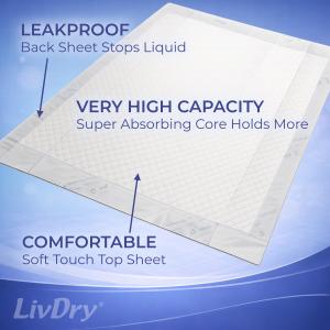 Nighttime bladder leakage can be more difficult to manage than daytime episodes LivDry Bed Pads