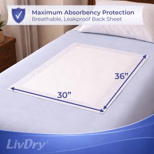 Maximum Absorbency Protection - LivDry bed pad