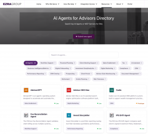 Ezra Group launched the AI Agents Directory for Financial Advisors, a comprehensive directory of AI agents built specifically for wealth management firms Ezra Group AI Agents Directory