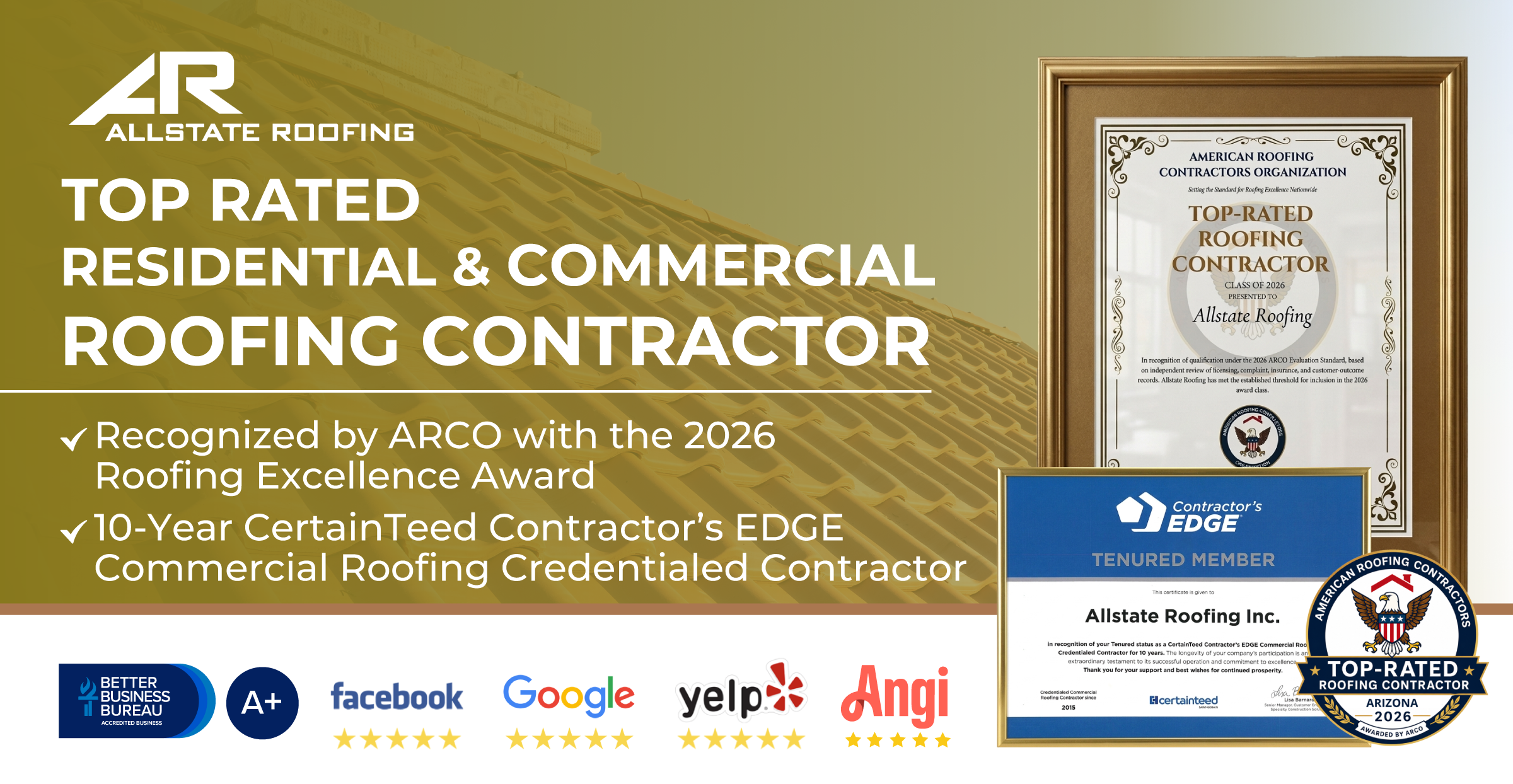 Allstate Roofing Earns Elite National Distinctions for Contracting Excellence and Consumer Trust