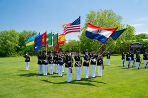The State of Missouri has officially designated Missouri Military Academy as the Official Military Academy of the State of Missouri Missouri Military Academy Color Guard presents the colors during a military review on Colonels Field.