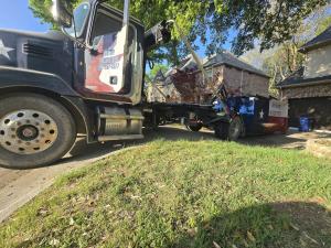 Gentry Dumpster Rentals 25 yard residential roll-off dumpster delivery near Denison TX