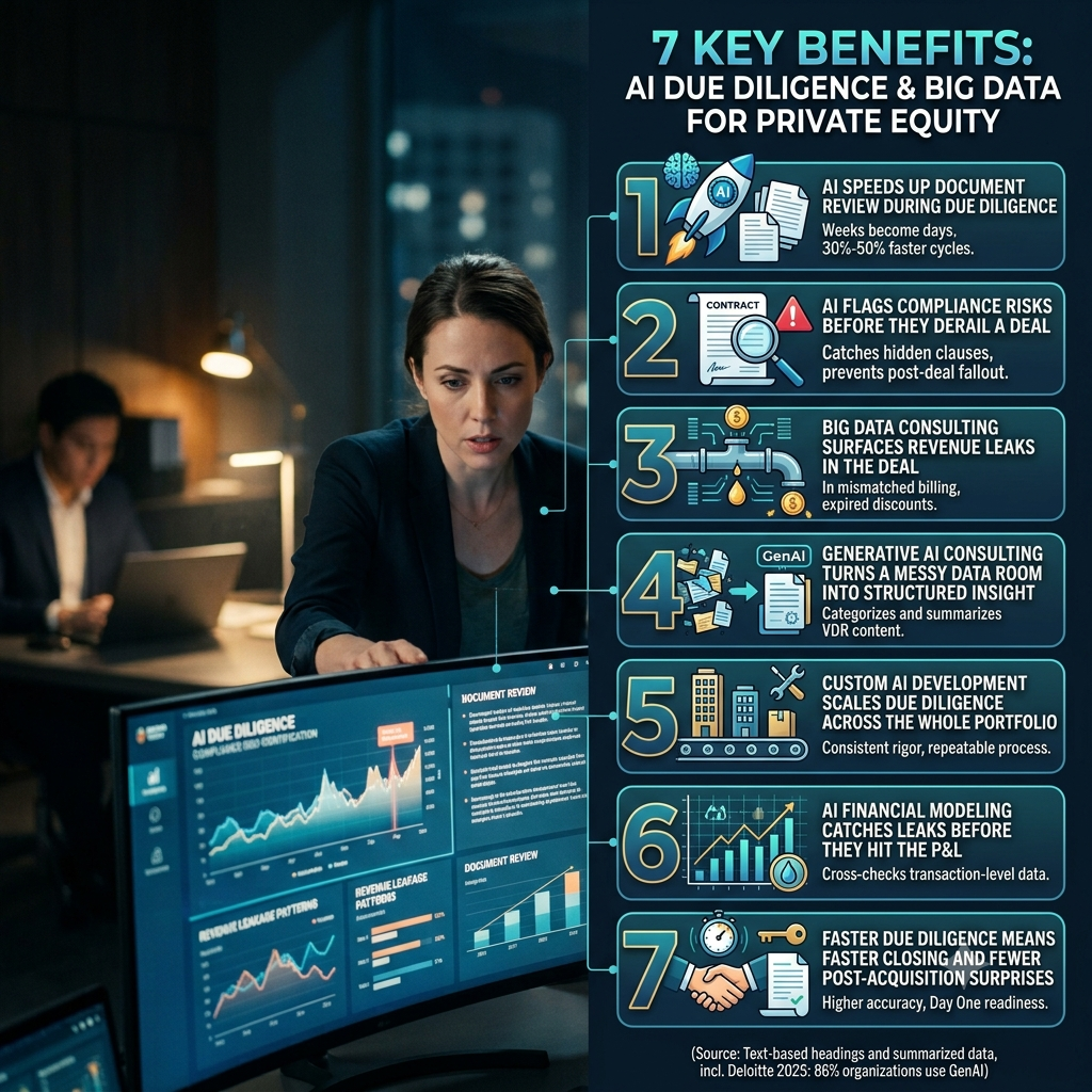 7 Ways AI Due Diligence and Big Data Consulting Speed Up PE Deals