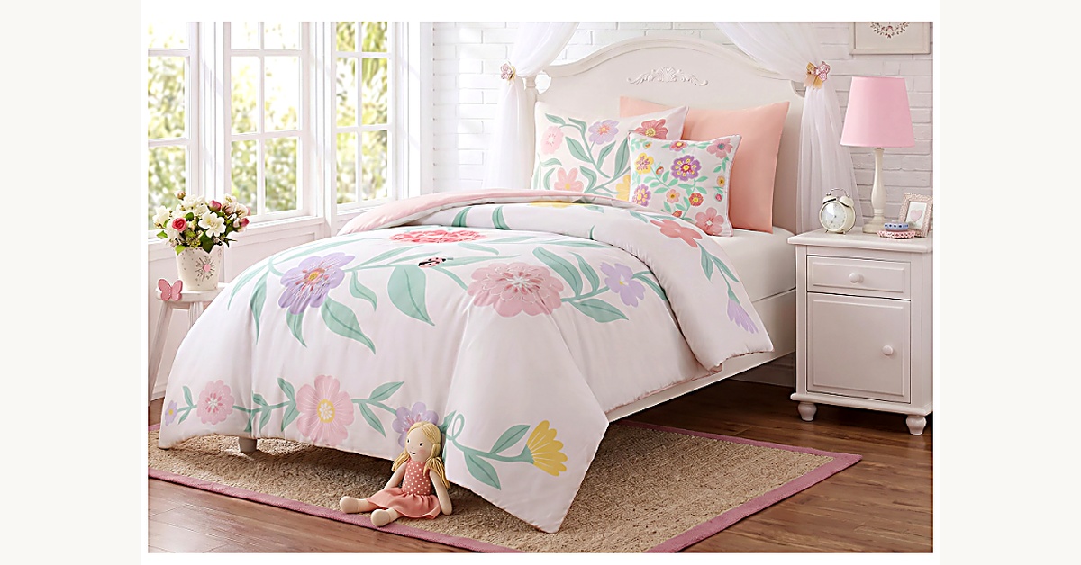 A Garden in the Bedroom: Intelligent Design Introduces Floral Appliqué Kids Bedding