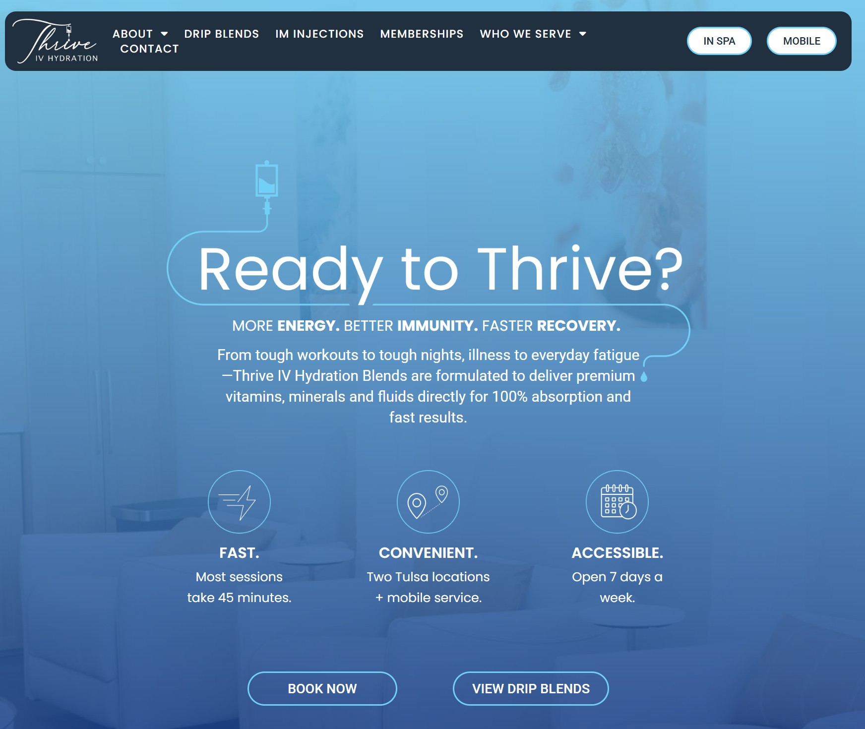 Thrive IV Hydration Launches Rebuilt Website By Nozak Consulting