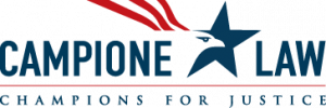 Campione Law logo, a personal injury law firm expanding its legal services into California.