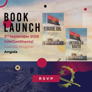 Crude Oil: Power, Turnaround and Transformation in Angola – the latest bestselling book by African Energy Chamber Executive Chairman NJ Ayuk – will take center stage in Luanda on September 2 with an exclusive launch event at the InterContinental Luanda Miramar Angola Book Launch