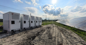 FFD POWER Galaxy 418L 800V BESS cabinets installed at a utility-scale solar project site for direct LV bus integration