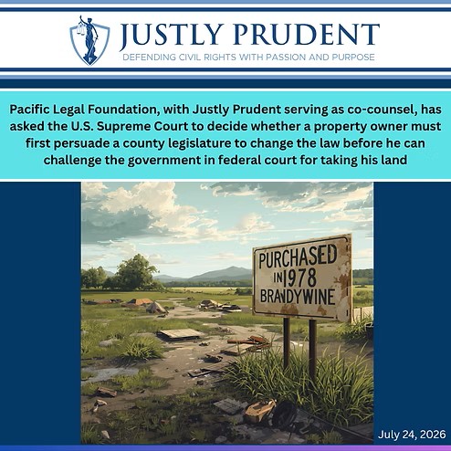 Maryland property owner petitions U.S. Supreme Court in property takings case