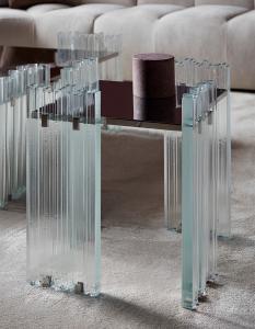 Mirage glass coffee table by Galloti&Radice