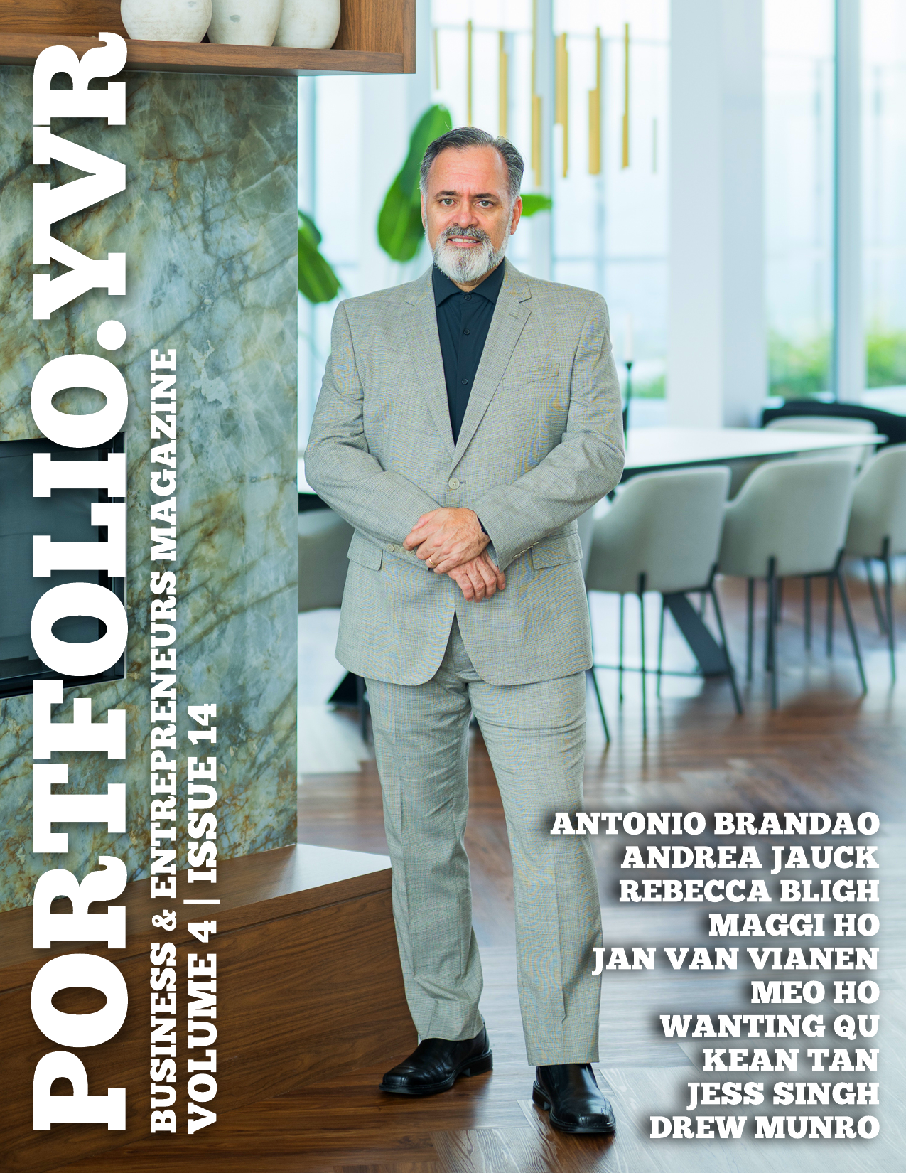 Antonio Brandao (BCNET) Cybersecurity Leader, Entrepreneur, and Author Headlines Portfolio.YVR Issue #14
