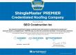 Seci Construction, Inc., Earns CertainTeed ShingleMaster Premier Installer