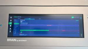 Interkey Brain operator HMI panel on an industrial machine