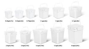 UMETASS Square Plastic Bucket Size Range