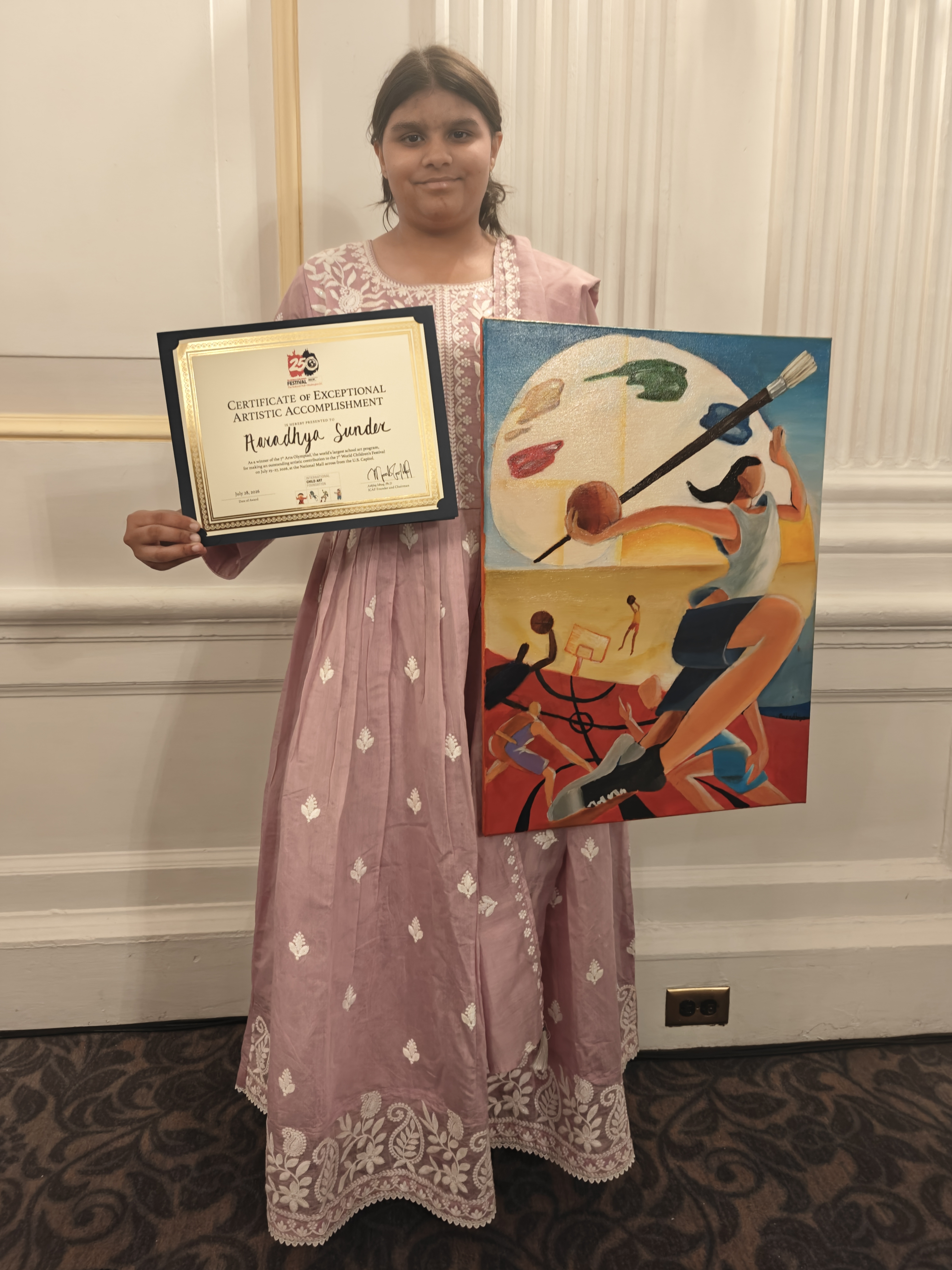 Singapore based Artist Aaradhya Sunder Named a Winner of the 7th Arts Olympiad