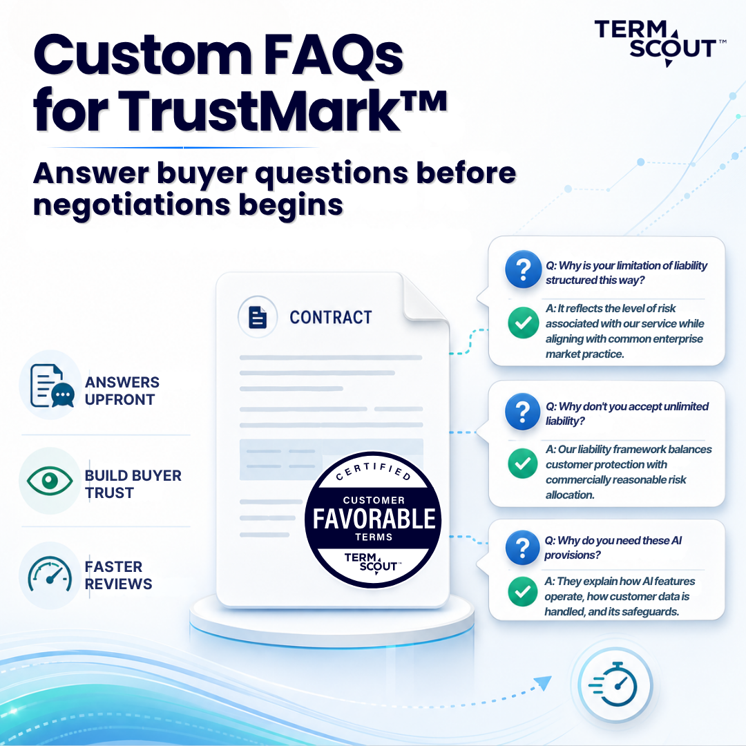 TermScout Adds Custom FAQs to TrustMark™ to Give Buyers Answers Before Negotiations Begin