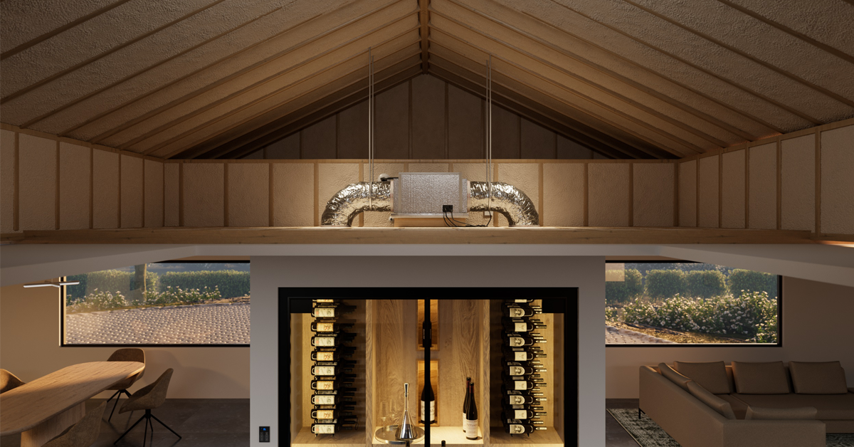 WhisperKOOL Introduces Blow-Through Series, Bringing Concealed Cooling to Modern Wine Cellar Design