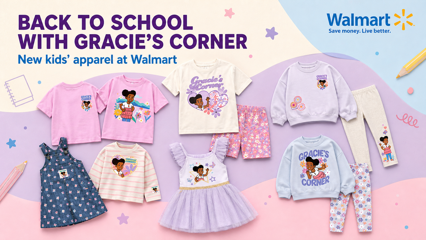 New Gracie’s Corner Apparel Collection at Walmart Just in time for Back-to-School