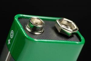 close up image of a battery