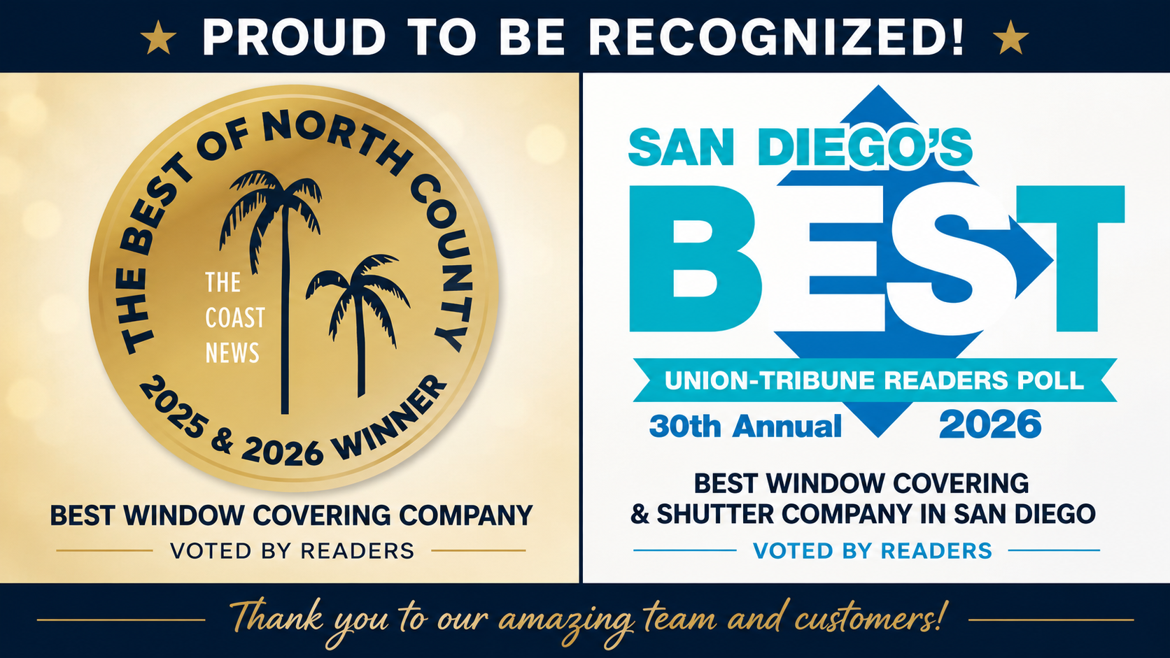 3 Blind Mice Window Coverings Earns Multiple Reader-Voted Honors Following More Than 20 Years of Serving CA Homeowners