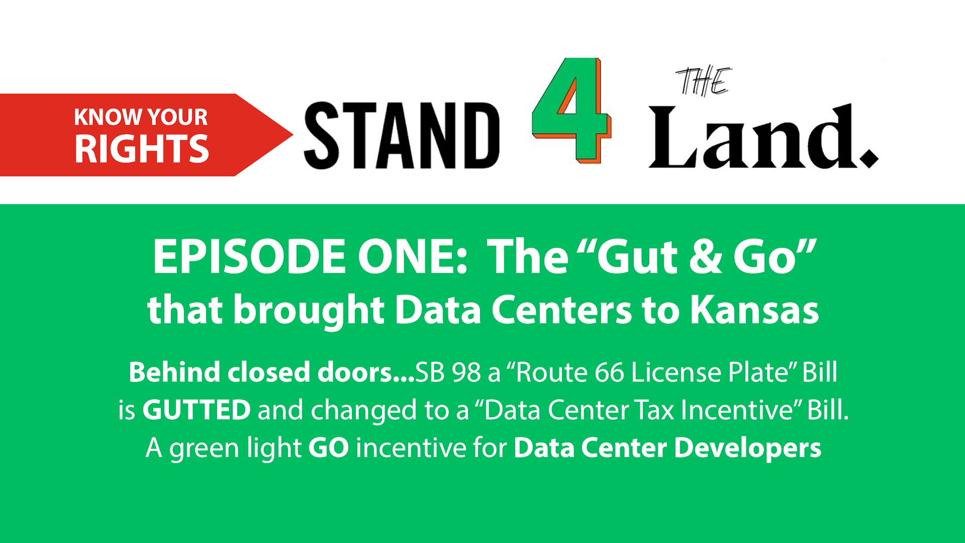 Stand 4 The Land Kansas Releases Investigative Podcast Series Examining How Hyperscale Data Centers Came to Kansas