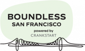 A black outline of the San Francisco Golden Gate bridge with
