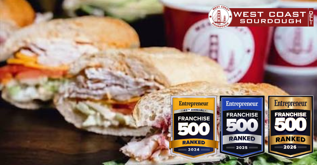 West Coast Sourdough Earns Entrepreneur Magazine Franchise 500 Recognition and Expands Into Texas and Georgia Markets