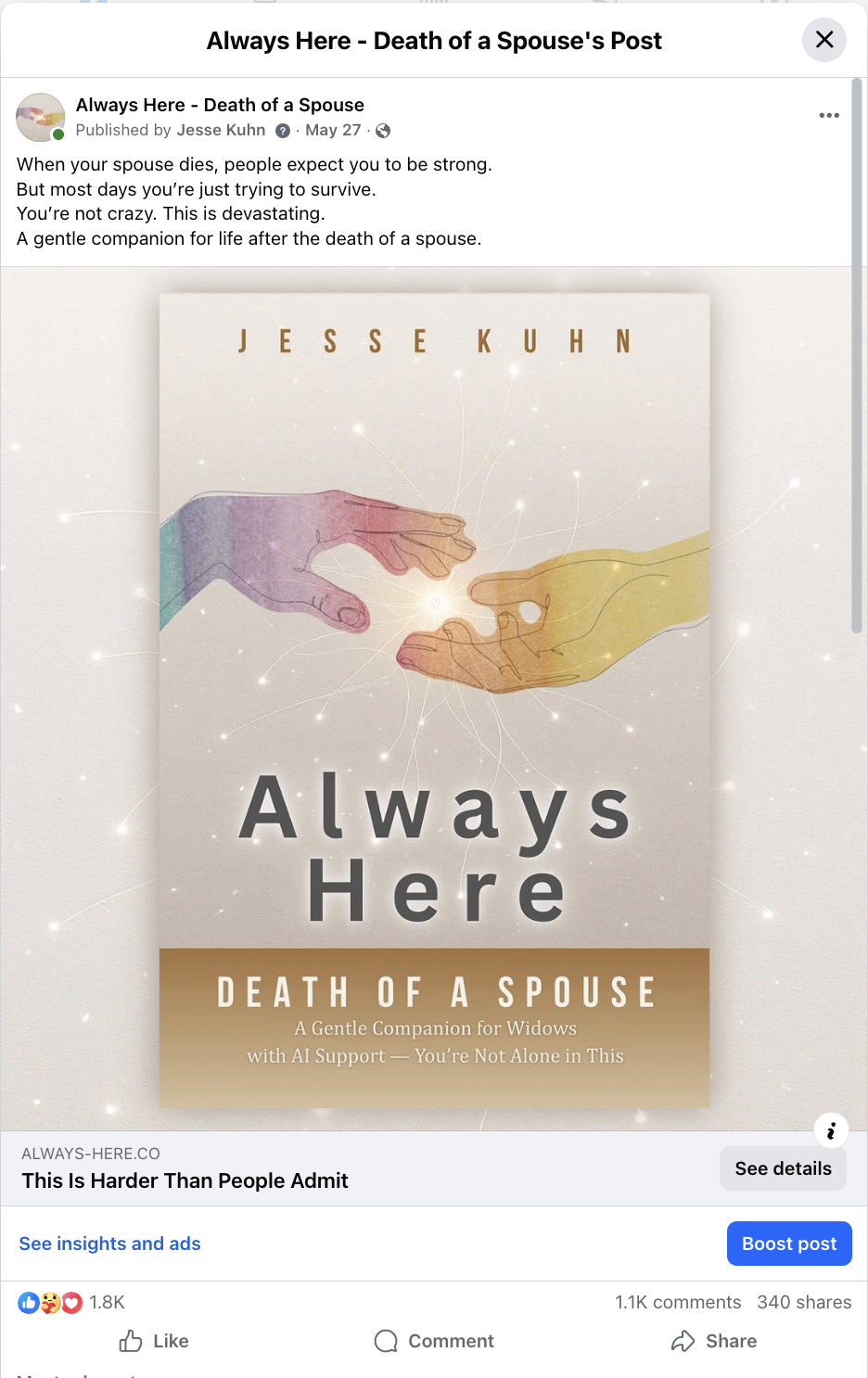 What Happened Beneath These Facebook Book Ads Surprised Even Their Author