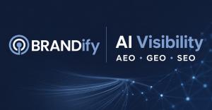 Brandify, an AI visibility and audience-first marketing company, today announced the expanded availability of its integrated Answer Engine Optimization, Generative Engine Optimization and Search Engine Optimization services for businesses, multi-location organizations, advertising agencies and media companies across the United States Brandify AI Visibility graphic featuring AEO, GEO and SEO services for businesses and agencies.