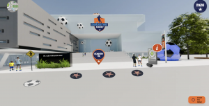 Outside of the Meulensteen Academy featuring also Sir Alex Ferguson Way