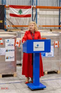 Health Partners International Canada (HPIC) has mobilized a major Canadian humanitarian medical response to Lebanon following an urgent request from Lebanon’s Ministry of Public Health HPIC President Lois Brown at send-off of Lebanon Medical Relief shipment