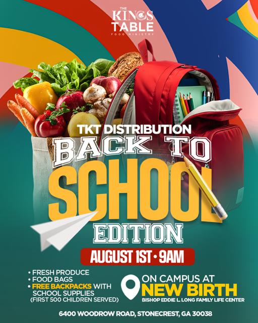 New Birth Launches Back-to-School Weekend to Equip Students, Feed Families and Recognize 138 School Principals