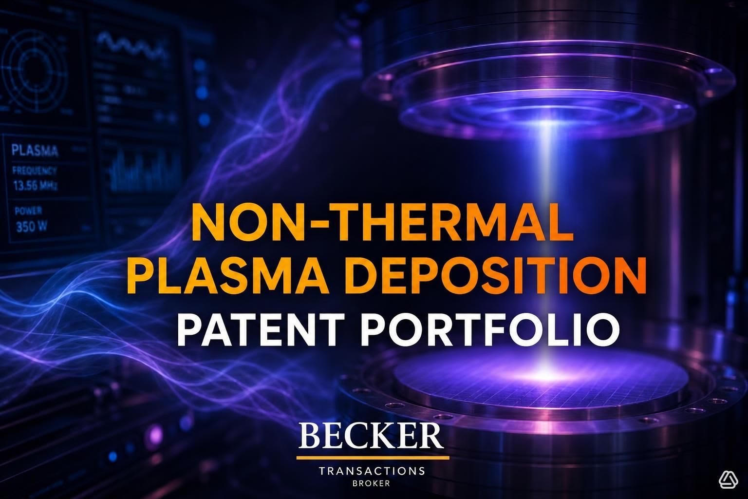 Becker Transactions to Represent Foundational Non- Thermal Plasma Deposition Patent Portfolio
