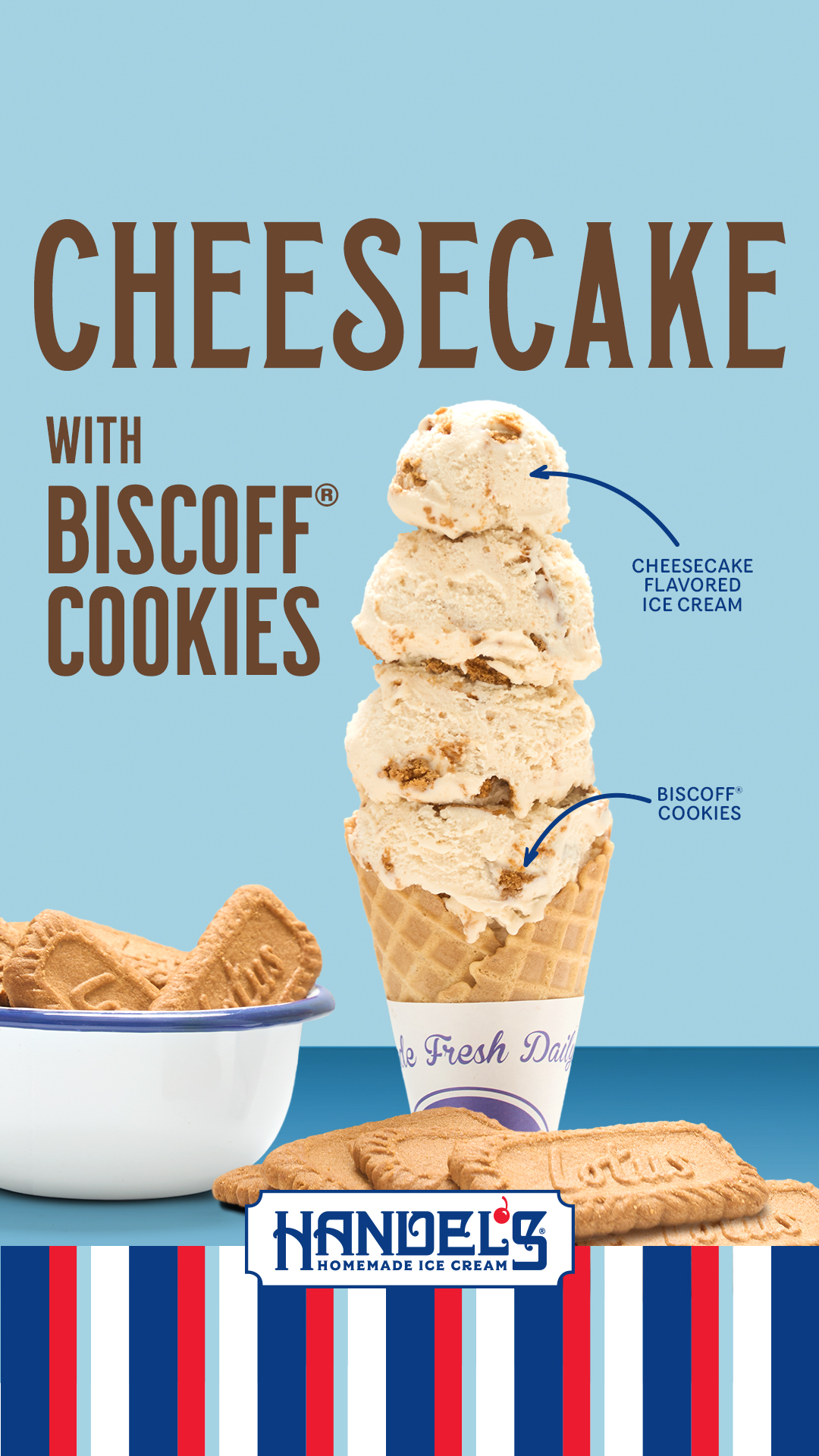 Handel’s Unveils NEW Cheesecake with Biscoff® Cookies Ice Cream