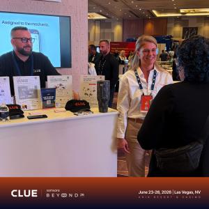 One-on-one demos at the Clue booth, Samsara Beyond 2026.