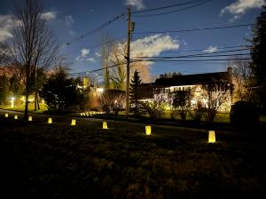 Homes across Millburn and Short Hills, New Jersey displaying luminary bags