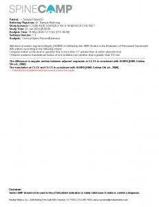 Sample SpineCAMP Report Page 2