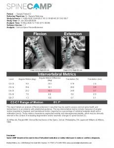 Sample SpineCAMP Report Page 1