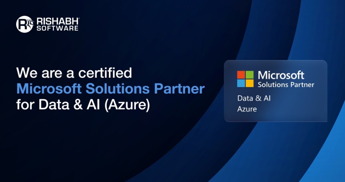 Rishabh Software Achieves Microsoft Solutions Partner for Data & AI (Azure)