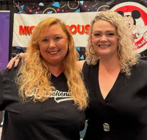 Jennifer McGill with a fan at House of Mouse Expo
