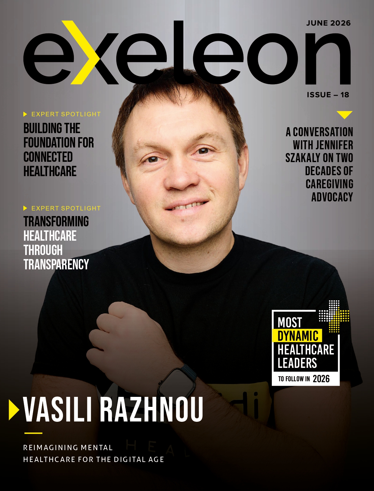 Vasili Razhnou Features on the Cover of Exeleon Magazine’s Dynamic Healthcare Leaders to Follow in 2026 Edition