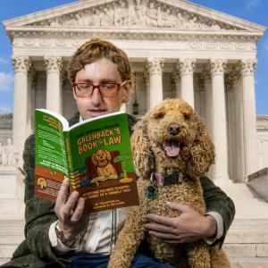 Unlike a traditional textbook, “Greenback’s Book of Law” teaches law basics through the eyes of a friendly Goldendoodle named Greenback versus a boring attorney.