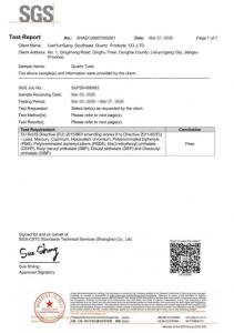 SGS Certificate