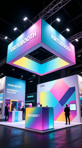 Modular Booth with Hanging Canopy
