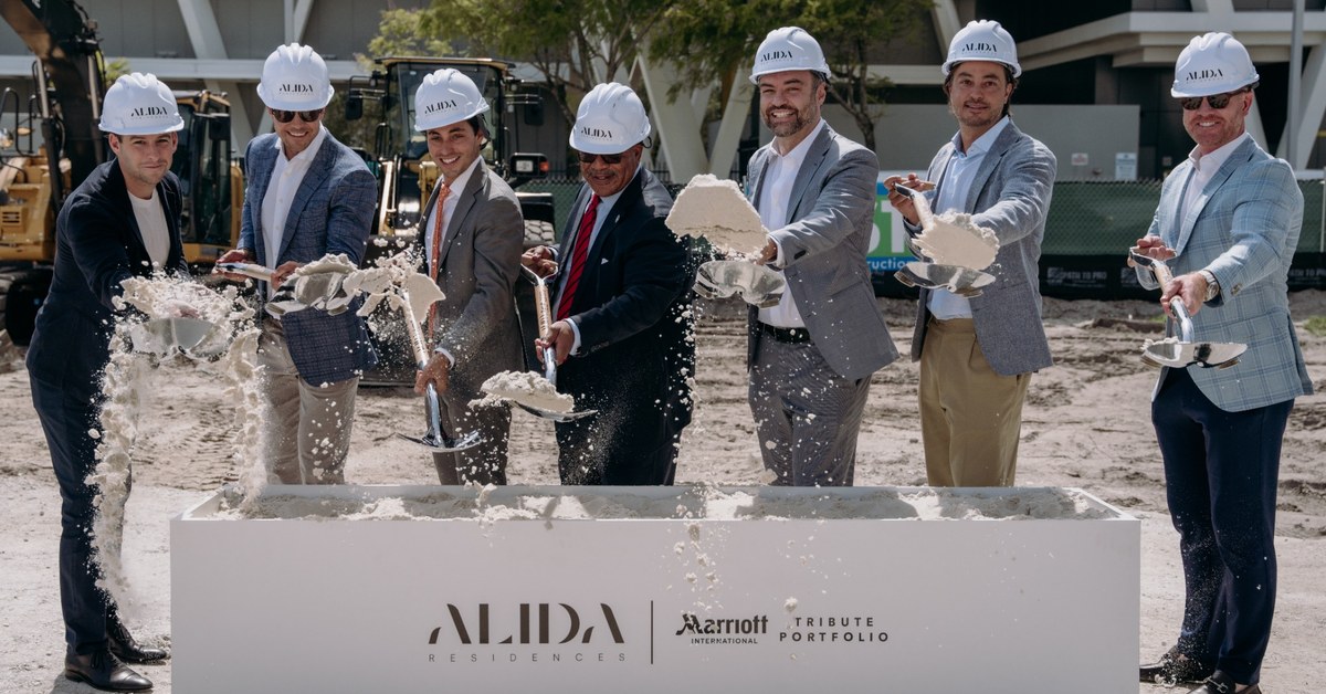 DEVELOPMENT BREAKS GROUND ON RESIDENTIAL + MARRIOTT HOTEL PROJECTS STEPS FROM WEST PALM BEACH’S BRIGHTLINE STATION