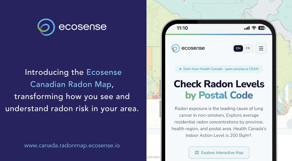Ecosense Launches Canada’s Interactive Radon Risk Map With Local Radon Data