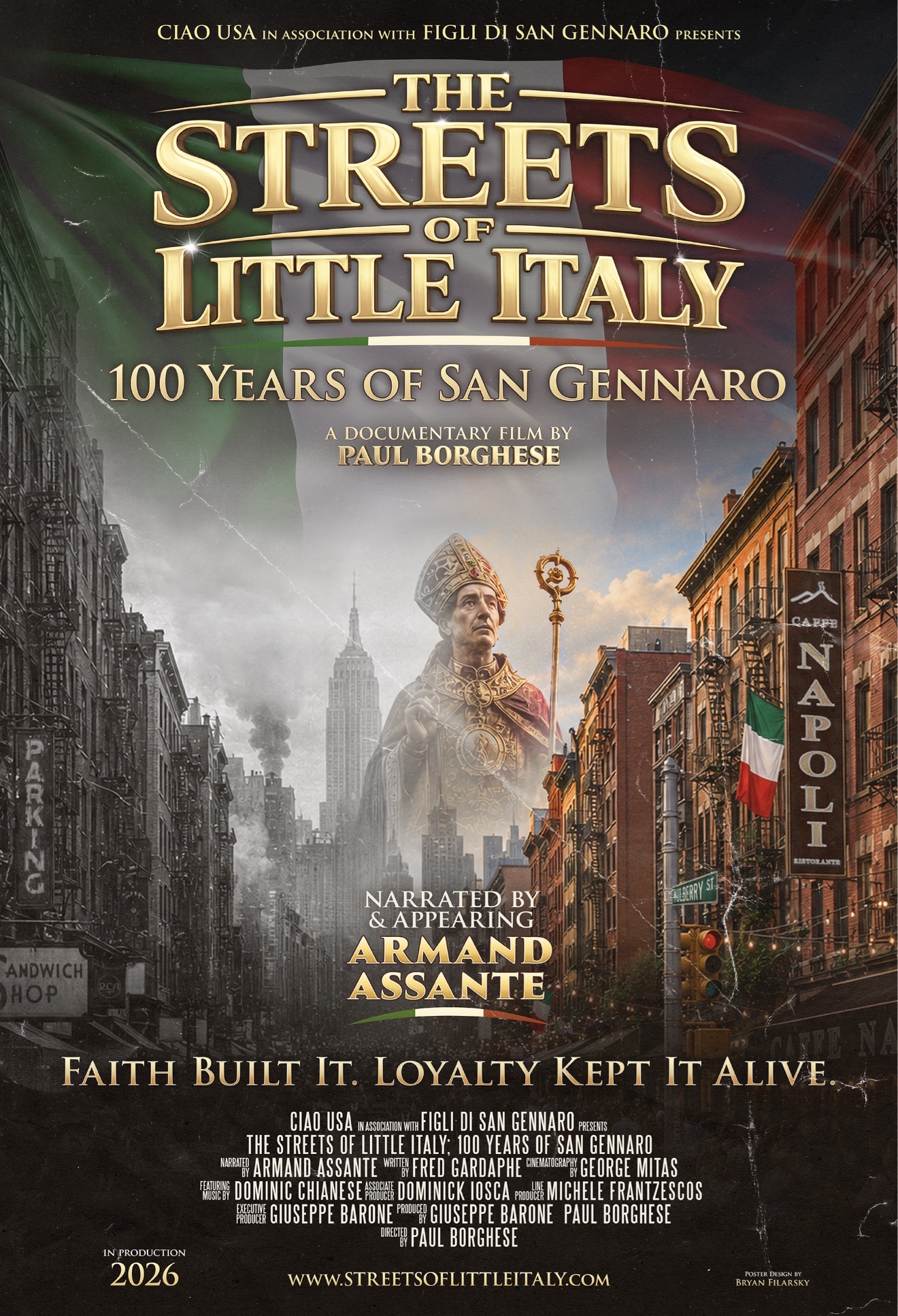 Armand Assante to Narrate Paul Borghese’s Documentary The Streets of Little Italy: 100 Years of San Gennaro