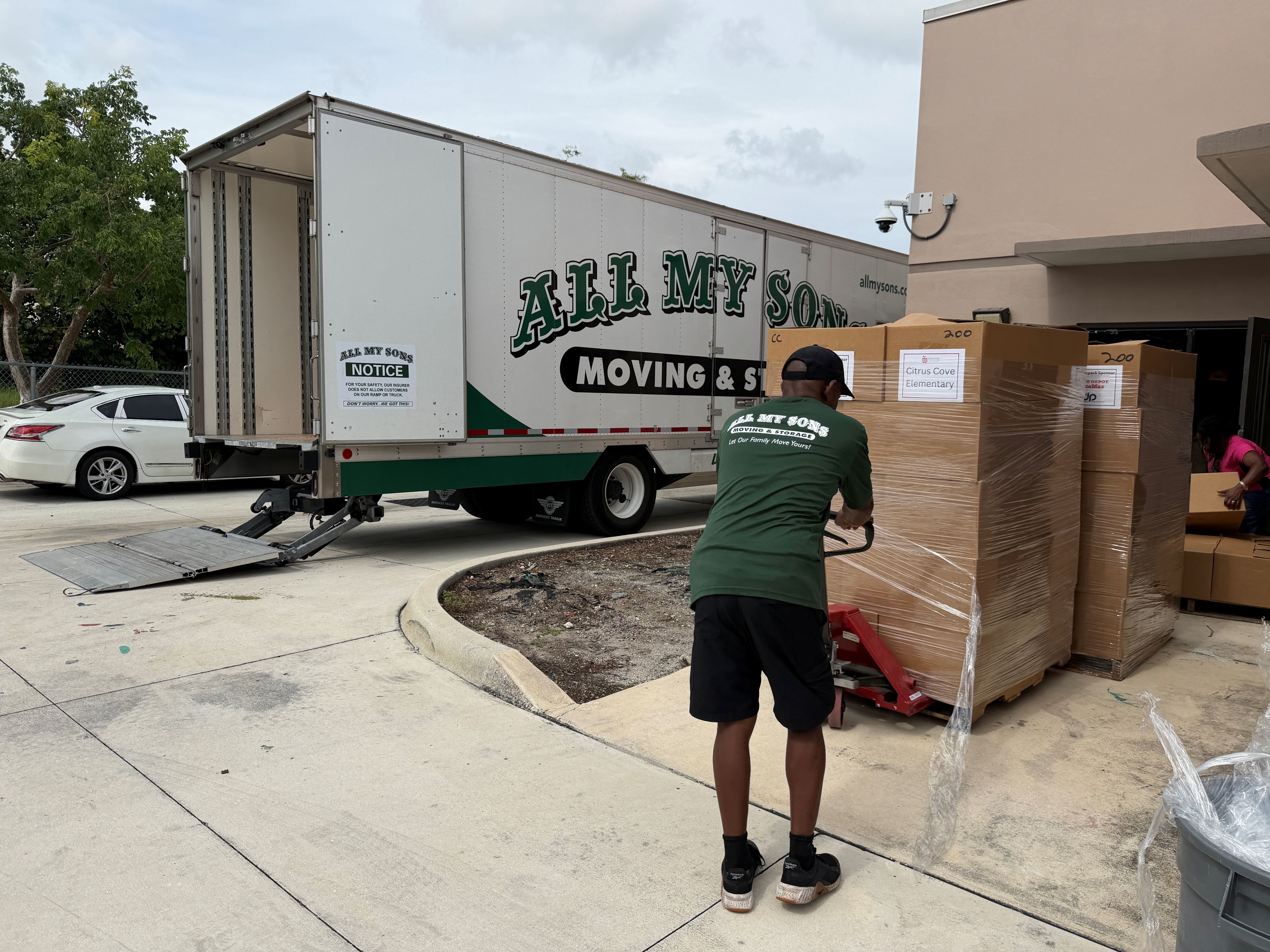 ALL MY SONS MOVING & STORAGE DELIVERS NEARLY 6,000 BACKPACKS TO PALM BEACH COUNTY STUDENTS