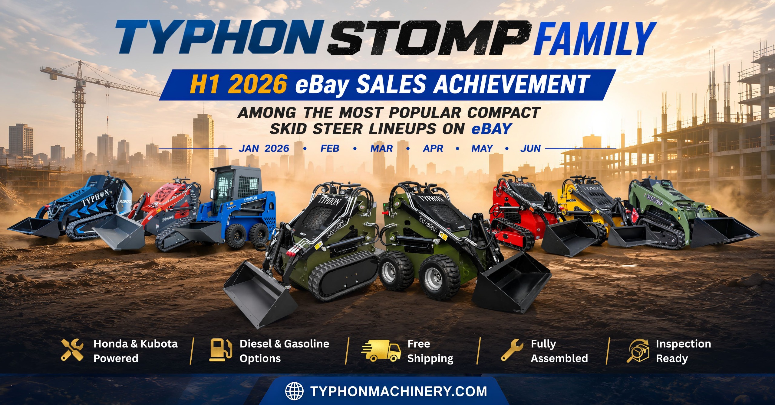 TYPHON STOMP Series Ranks As Most Popular Compact Skid Steer Lineup on eBay in H1 2026, Reflecting Strong Market Demand