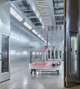 Painting area inside MILO Live’s new manufacturing facility